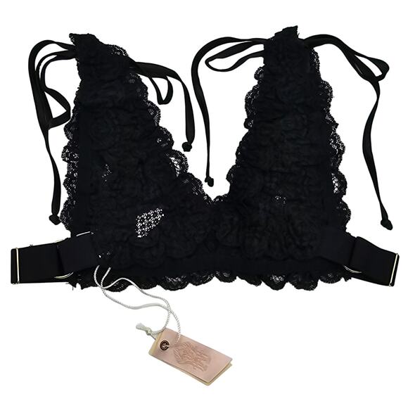 Free People We Are HAH Womans size XS Flip HAHround Bra Bralette Noir Black NEW - Picture 4 of 8